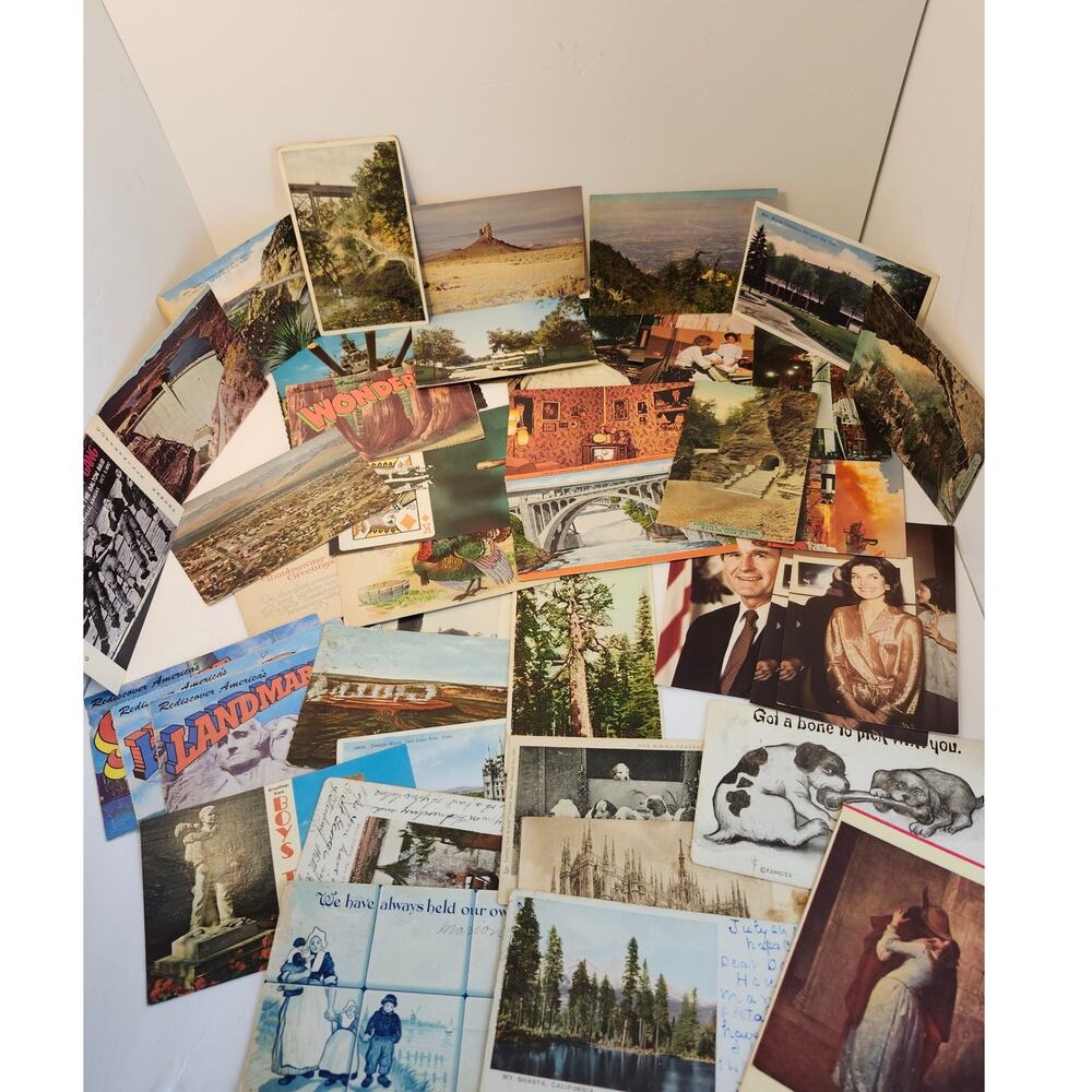 Vintage Lot Of 48 Postcards Collectable Various Scenes People Greetings